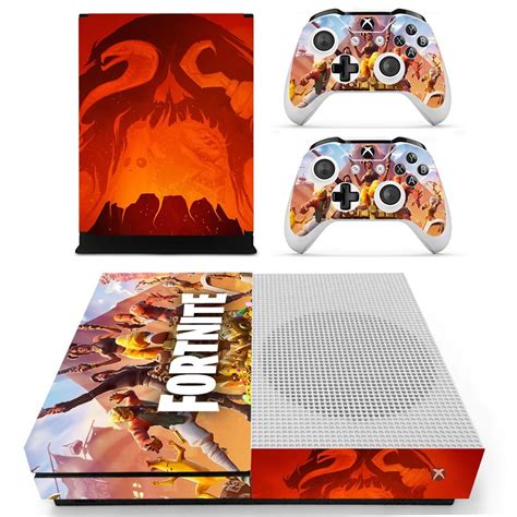 Xbox One S And Controllers Skin Sticker - Fortnite - ConsoleSkins.co