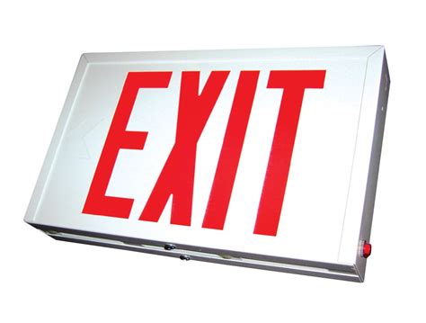 Emergency Lights Co. - Spec Grade Red LED Steel Exit Sign, $99.99 (http://www.emergencylights ...