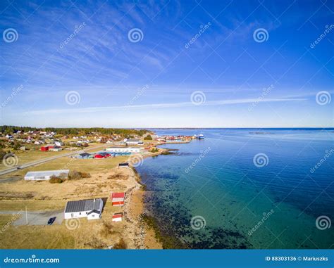 Small Fishing Town, Norwegian Island, Scenic Aerial View Editorial Photo - Image of north, curve ...