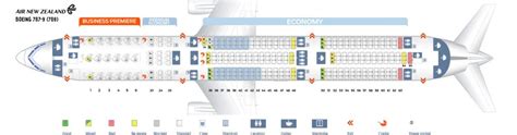 Seat map Boeing 787-9 Dreamliner Air New Zealand. Best seats in the plane