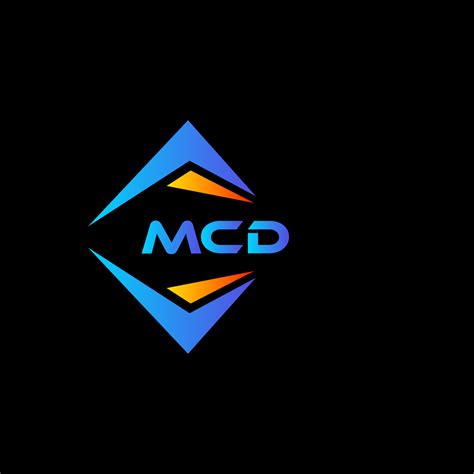 MCD abstract technology logo design on Black background. MCD creative initials letter logo ...