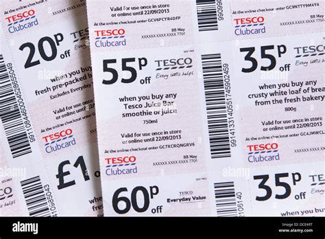 Tesco supermarket Clubcard vouchers offering double points Stock Photo ...