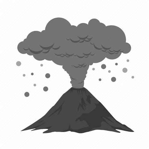 Ash, ash cloud, clouds, disaster, pollution, smoke, volcanic icon ...