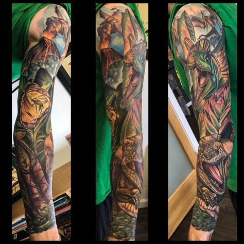 10+ dinosaur sleeve ideas | dinosaur tattoos, sleeve tattoos, tattoos