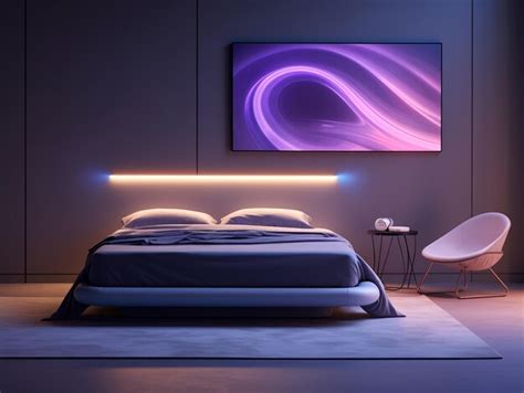 Premium AI Image | Interior of a futuristic luxury bedroom with bed ...