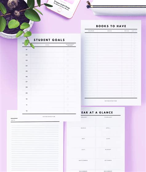 Free Student Planner Printable: 15 Pages For Your Studies | Student planner printable, Student ...