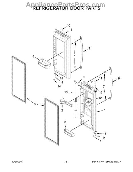 Parts for Whirlpool WRX735SDHV00: Refrigerator Door Parts - AppliancePartsPros.com