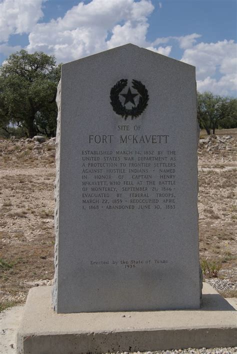 Site of Fort McKavett - TEXAS HISTORICAL MARKERS