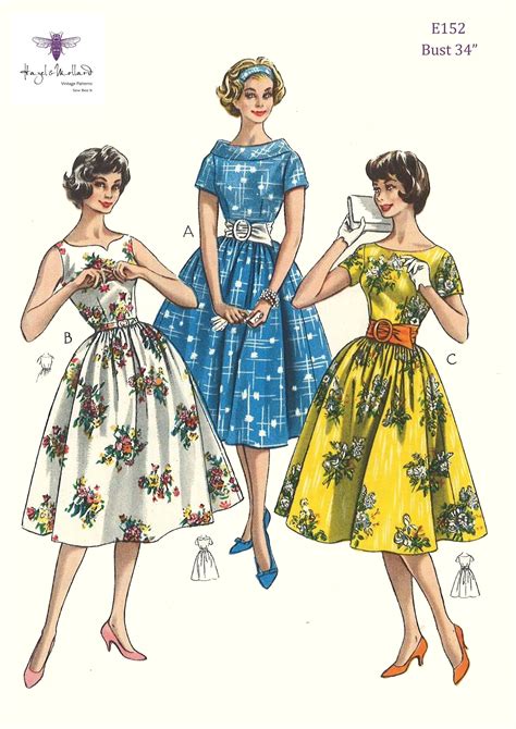 Vintage Dress Patterns 1950S Free (6 Reviews) Sewing & Alterations. - Printable Templates Free