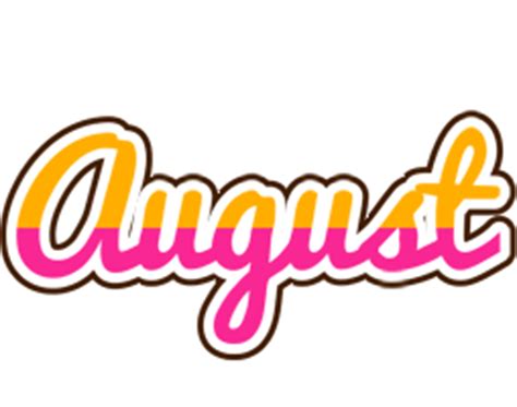 August Logo | Name Logo Generator - Smoothie, Summer, Birthday, Kiddo, Colors Style