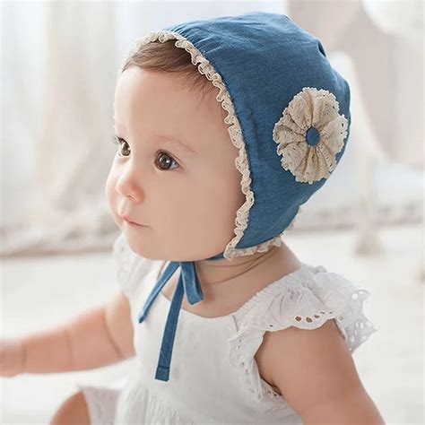 New Summer Fall Unisex Newborn Baby Girls Cotton Hat Cute Flower Hat New Born Baby Bonnet Photo ...