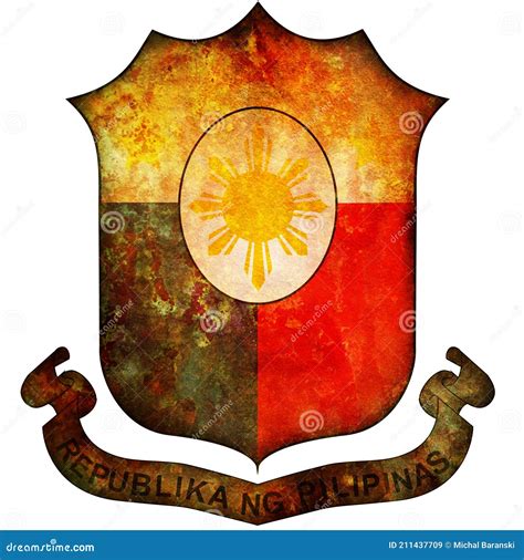 Philippines coat of arms stock image. Image of symbol - 211437709