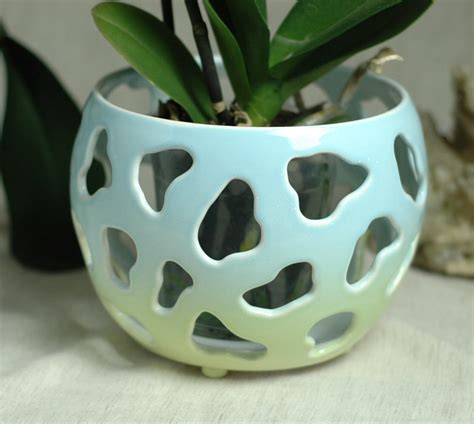 Large Orchid Pot 6 Openwork Ceramic Pot With Holes Fine Cutting Сeramic Pots Favorite Orchids ...