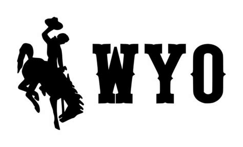 Wyoming Cowboys Decal #3 3.25"x 6" Custom Colors | eBay