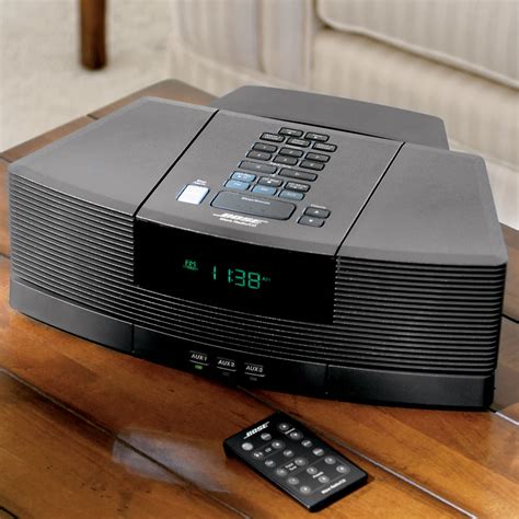 The Bose Wave Clock Radio/CD Player with Pedestal - Hammacher Schlemmer