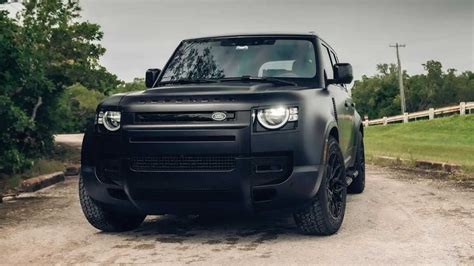 Land Rover Defender Murdered Out With Matte Black Wrap, New Wheels