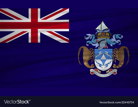 Tristan da cunha flag flag tristan da cunha Vector Image