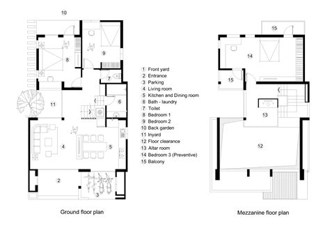 Gallery of New House / RÂU ARCH - 23 | Living room floor plans, Floor plans, Floor plan drawing