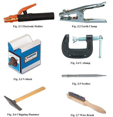 Arc Welding Equipment: Electrode holder, earth clamp, v block, chipping ...