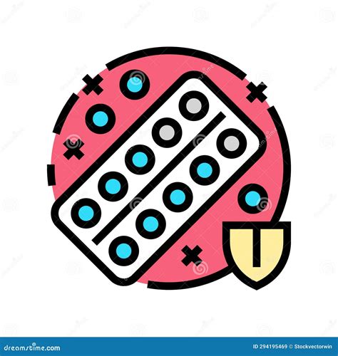 Medication Safety Pharmacist Color Icon Vector Illustration Stock ...