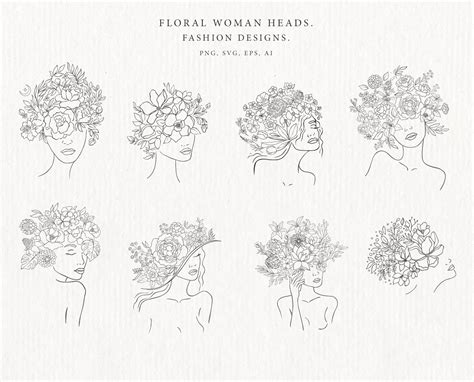 woman with flower head tattoo meaning - musicartillustrationsdrawings