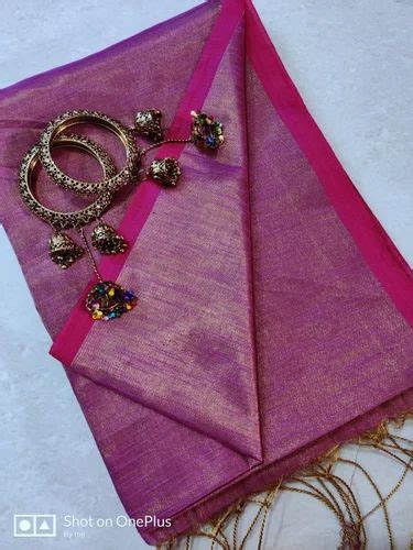 6 m (with blouse piece) Wedding Hand Loom Tissue Sarees at Rs 650 in ...