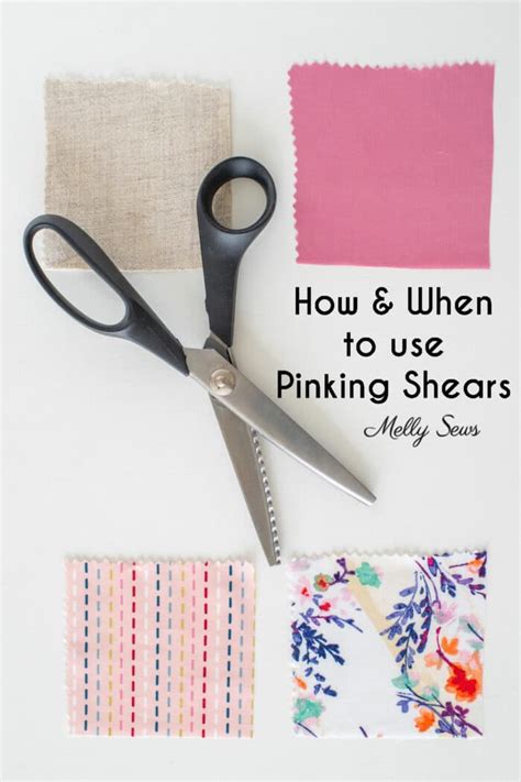 How To Use Pinking Shears To Cut Fabric and Finish Seams - Melly Sews