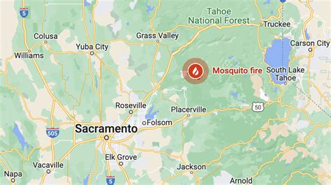 Map: Where California's Mosquito Fire is burning