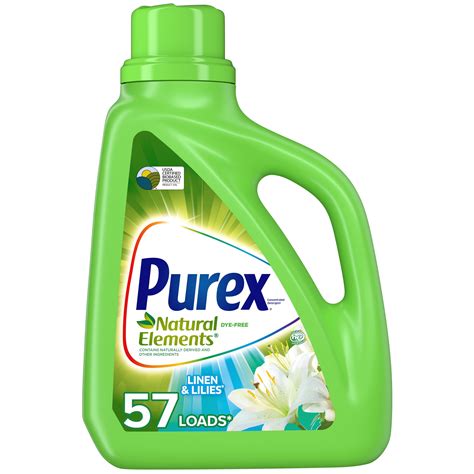 Buy Purex Liquid Laundry Detergent, Natural Elements Linen & Lilies, 75 Fluid Ounces, 57 Loads ...