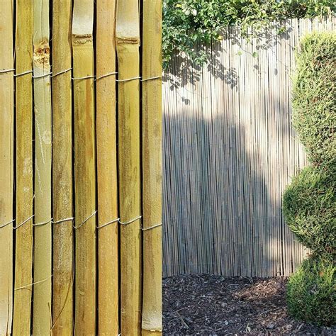 Bamboo Slat or Cane Screening Roll Garden Fencing Panel Outdoor Privacy ...