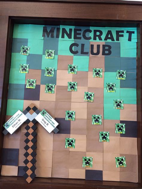 Library display for Minecraft Club | Bulletin Board Ideas | Pinterest ...