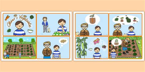 Oliver Vegetables Story Sequencing Cards