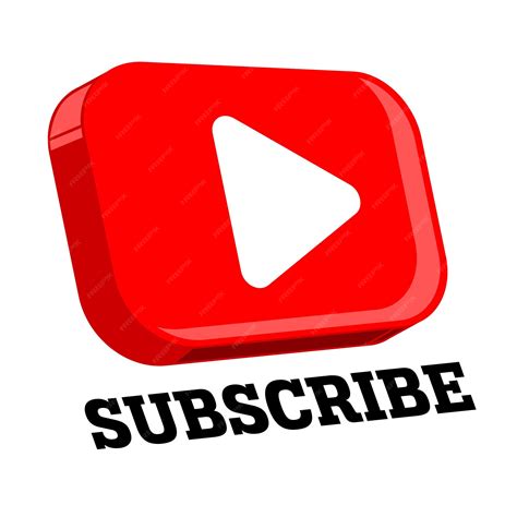 Diseño de vector de logotipo de suscripción de youtube | Vector Premium