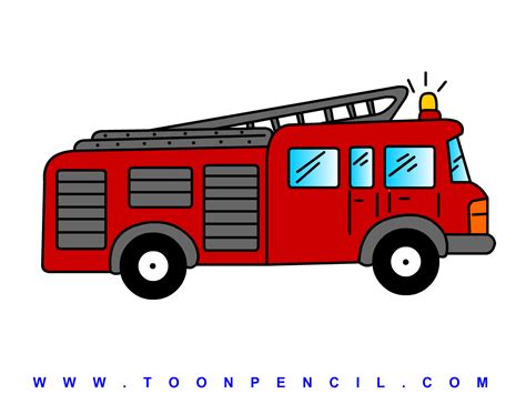 074-how-to-draw-fire-engine-for-kids.gif 1,125×843 pixels | Fire trucks pictures, Fire trucks ...