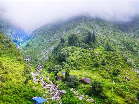 Waterfall on hill stock photo. Image of elevated, park - 160336388