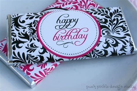 PRINTABLE Candy Bar Wrappers Happy Birthday by MakeLifeCuteShop