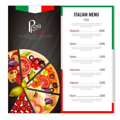 Italian Pizza Menu Design 475805 Vector Art at Vecteezy