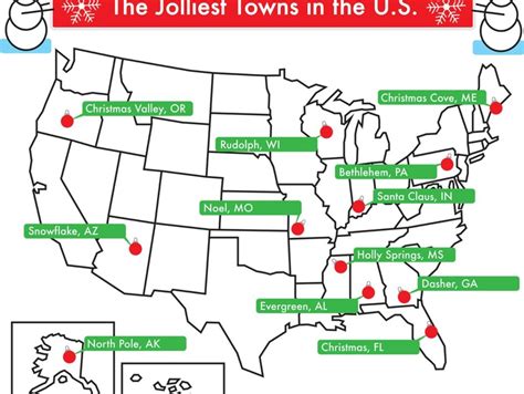 Mapping the United States of Festive Town Names - Bloomberg