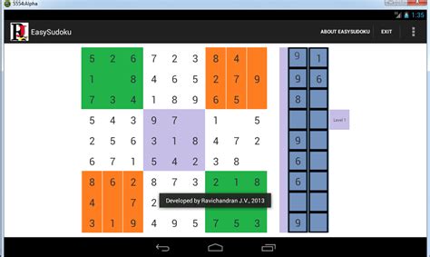 RJV 's Blog: Easy Sudoku - Alpha version 1