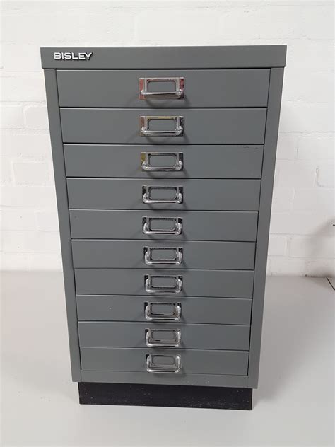 Bisley 10 Drawer Office Filing Cabinet Workshop Small Parts Office Metal