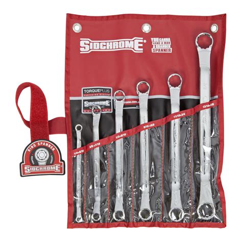 6Pc Ring Spanner Set - AF - SIDCHROME Tools & Tool Storage