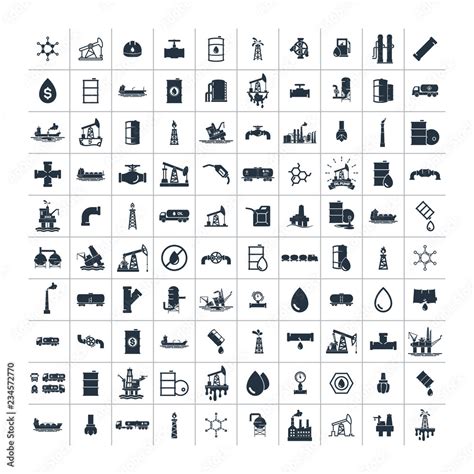 200 oil and gas industry isolated icons on white background Stock Vector | Adobe Stock