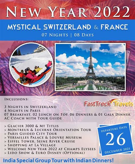 Mystical Switzerland and France New Year 2022 Tour Package