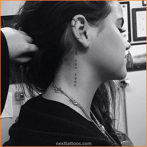 Classy Female Neck Tattoos | Small neck tattoos, Neck tattoos women ...