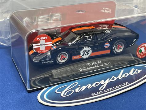 NSR 0173 Black Ford GT MKIV GULF Limited Edition 1/32 Slot Car.