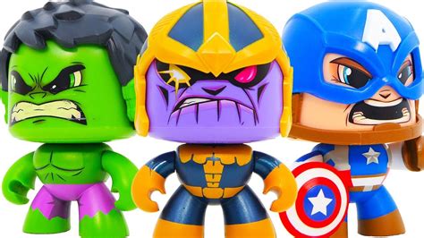 Avengers Infinity War Big Head Collection Toys ~! Captain America Thanos Hulk Pretend Play - YouTube