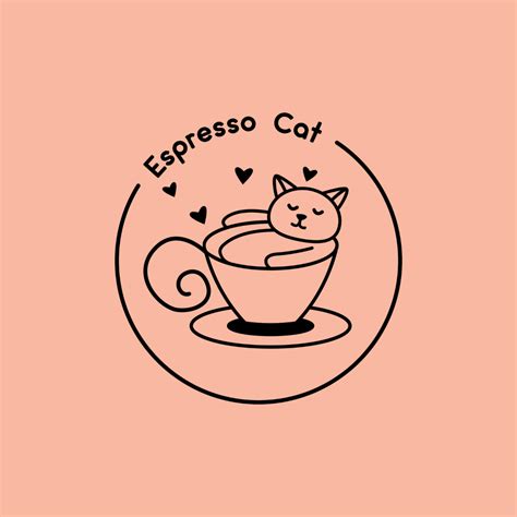 Coffee Cat Logo | ubicaciondepersonas.cdmx.gob.mx