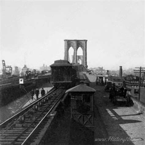 Brooklyn Bridge Trolley Station - NYC in 1898