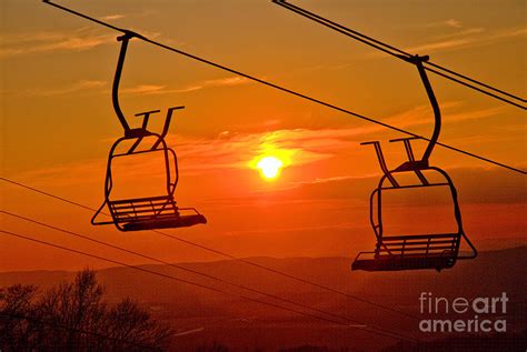 Montage Mountain Ski Resort Spring Sunset Photograph by Adam Jewell - Fine Art America