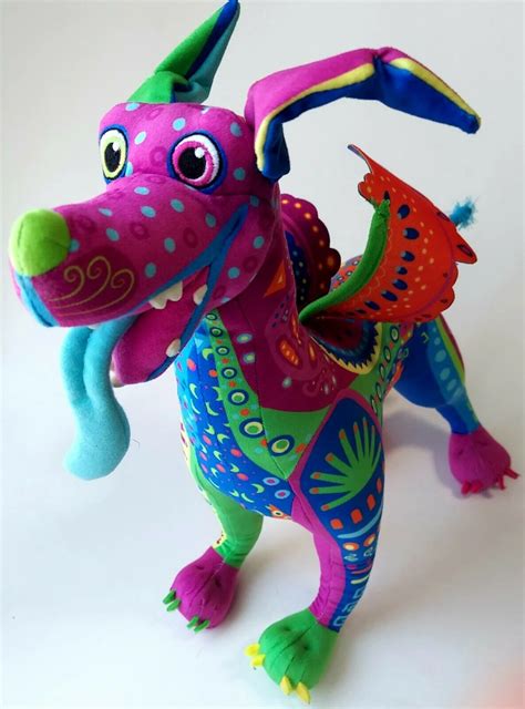 Disney Store Pixar Coco Dante Dog Alebrije Rainbow Plush Spirit Day Of The Dead ...